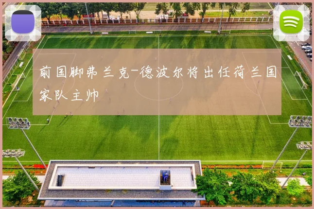 前国脚弗兰克-德波尔将出任荷兰国家队主帅